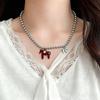 Plated Enamel Colt Horse Pendant Necklaces Zinc Zinc Alloy Zodiac Animal Necklaces  Jewelry Gift
