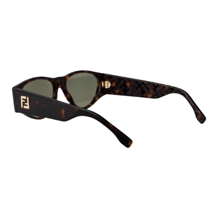Fendi Logo Acetate Square Sunglasses Men sunglasses Brown FE40158I52E