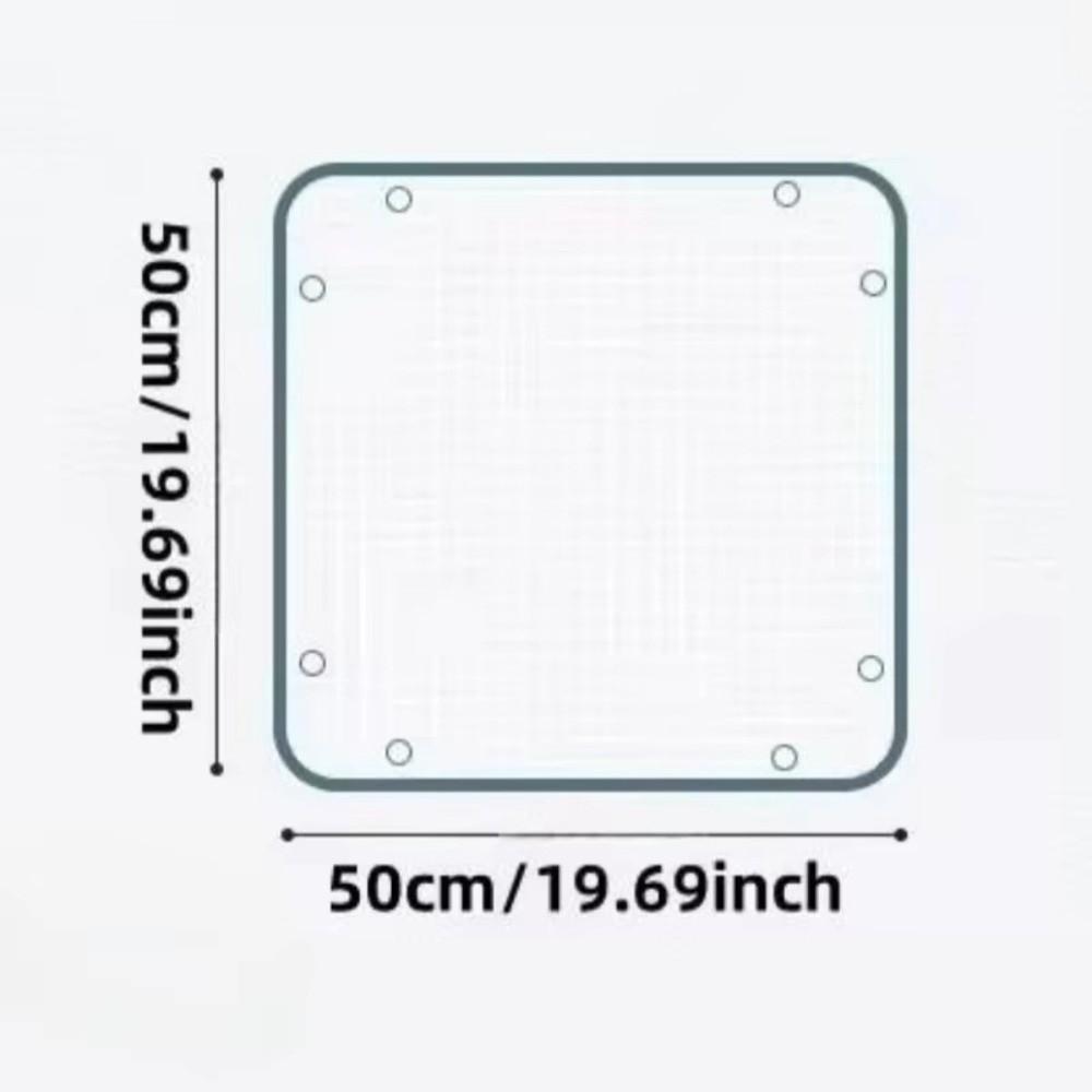 19.68/39.37in Plant Repotting Square Mat Waterproof Transplanting Mini Grid Cloth Bonsai Mud Transparent Garden Flower Mat