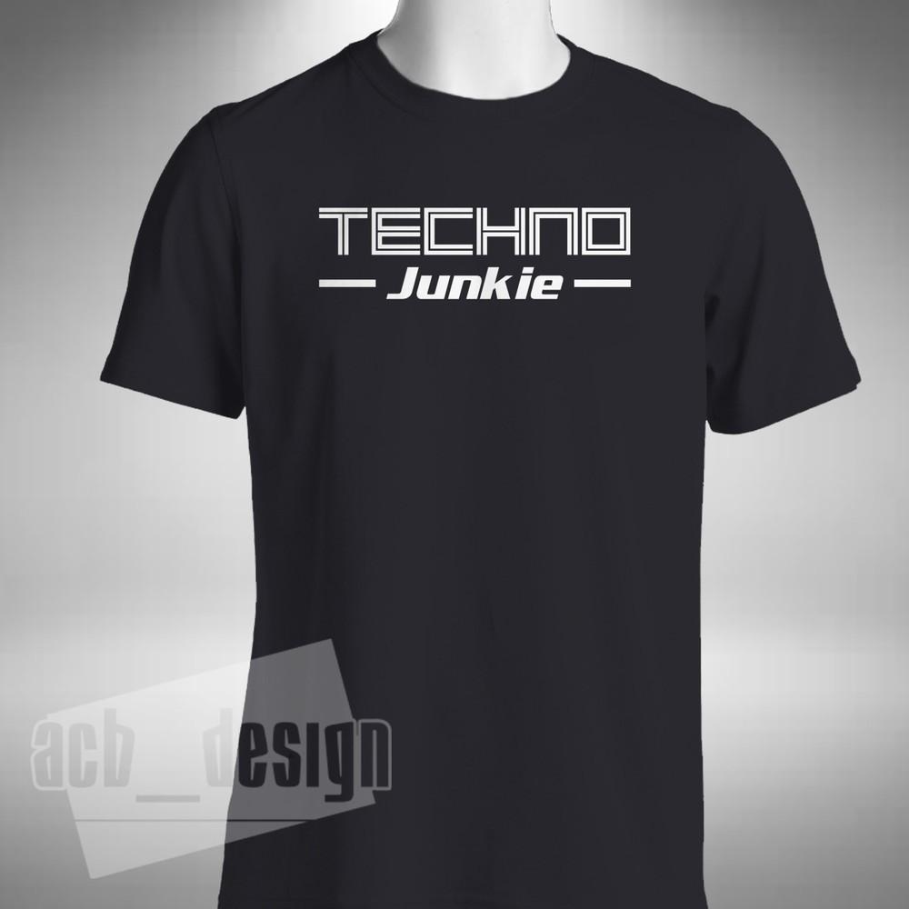 Футболка Techno Junkie Электронная Танцевальная Рейв Музыка Фестиваль Маленький до 5XL