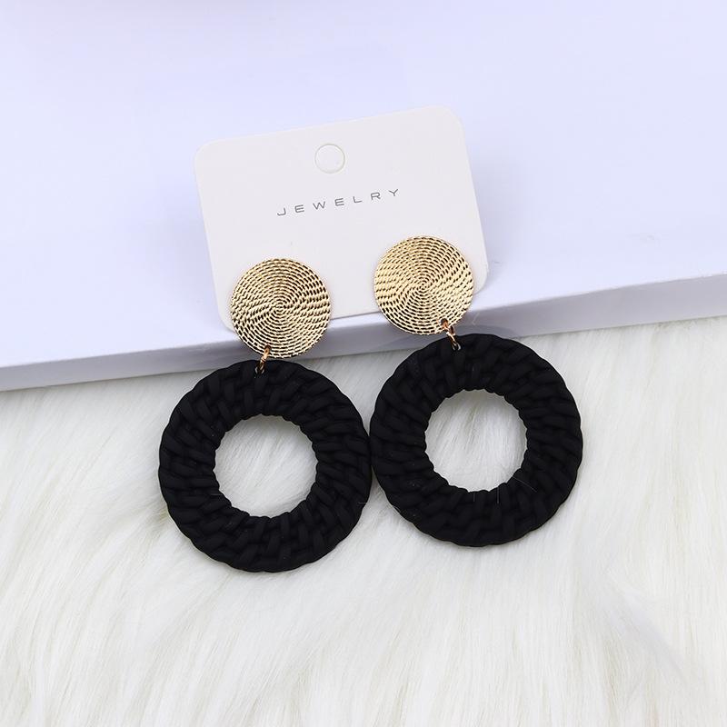 Korean Round Candy Color Acrylic Clip Earrings for Women 11 Color Cute Round No Piercing Earrings Circle Jewelry