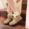 Модные балетки Женские замшевые ботильоны Пряжка-ремень Плюшевая теплая обувь Женская дизайнерская мода Новый тренд 2025 Зимняя повседневная уютная обувь Botas Mujer