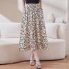 Women's Floral Chiffon A-Line Skirt: Stylish, Elastic Waist, Summer Fashion