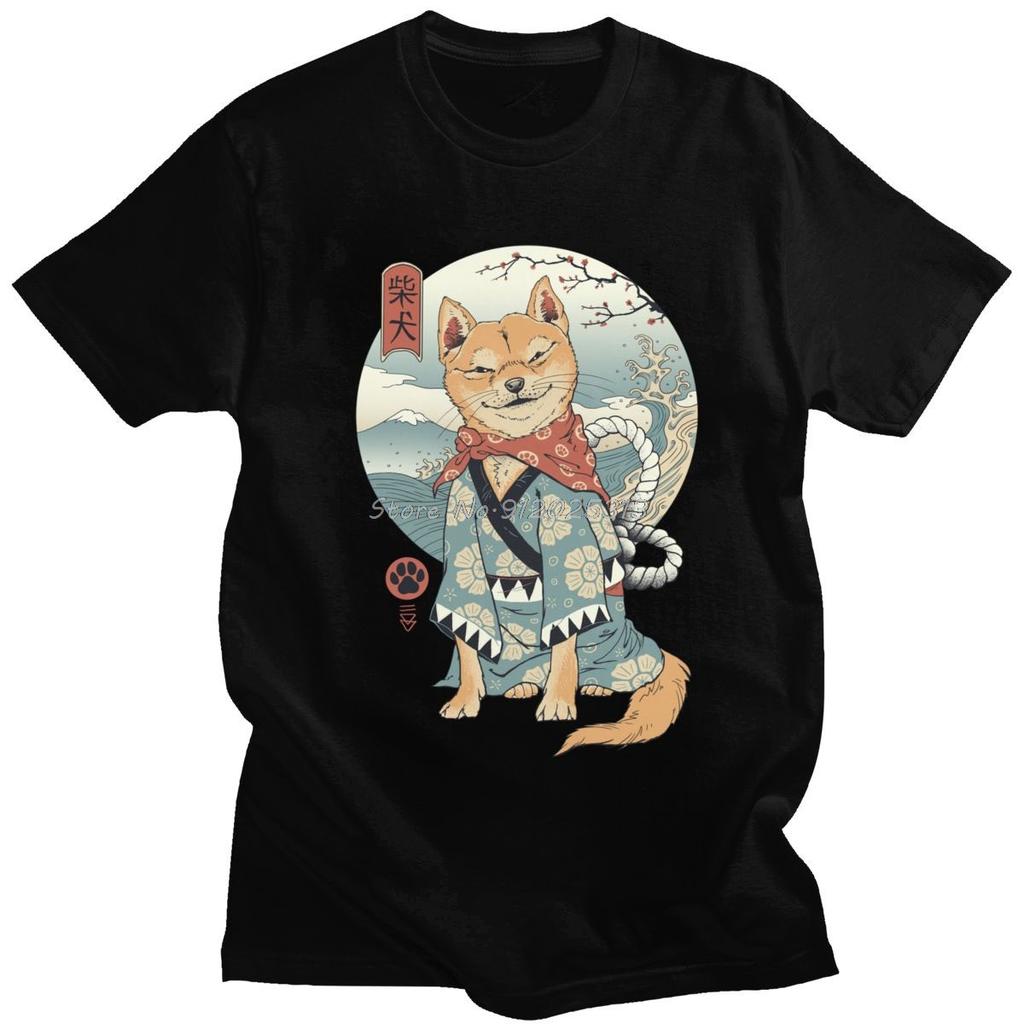 Classic Kawaii Shiba Inu TShirt Dog Tshirt Graphic T Shirt Cotton Tee Streetwear Unisexs Clothing Oversized Unisex Tops