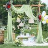 Arch Drapery Tulle Curtains Outdoor Wedding Arch Background Party Photography Veil