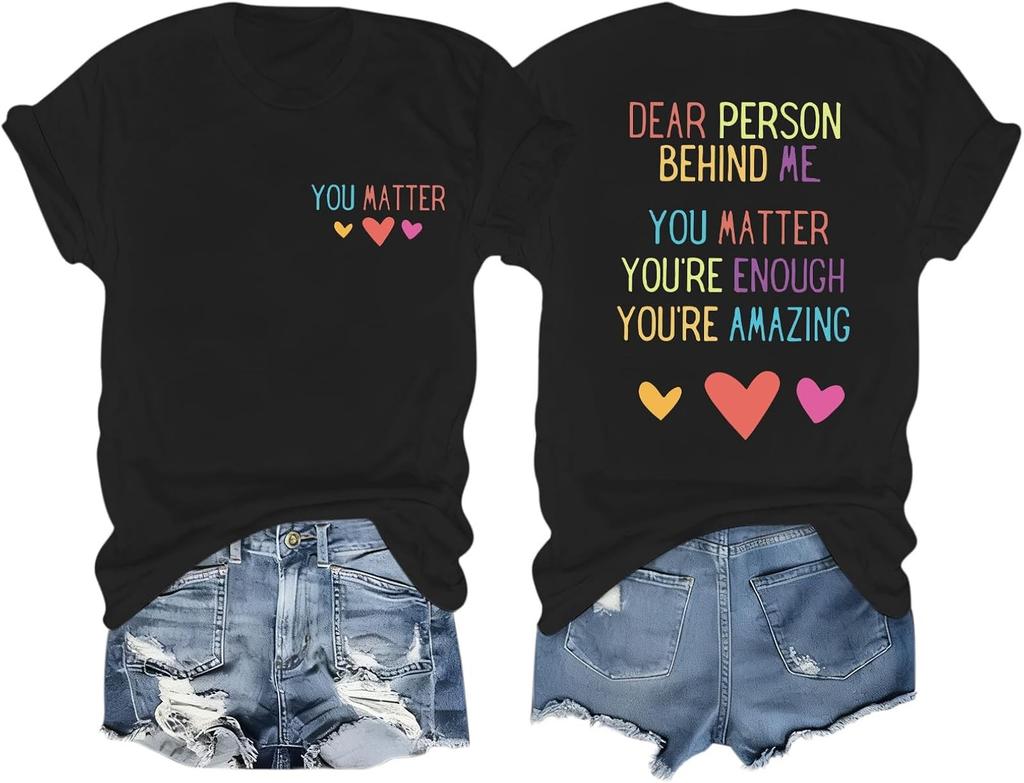 "You Matter" Graphic Tee for Women - Positive Cotton T-Shirt