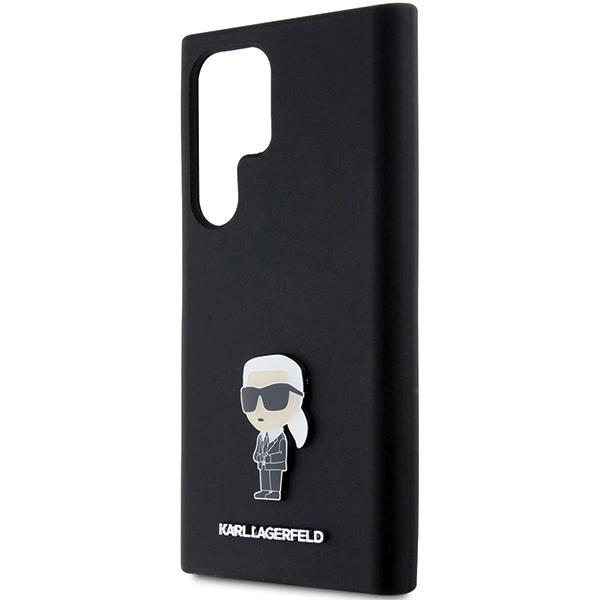 Karl Lagerfeld Силиконовый чехол Ikonik Metal Pin для Samsung Galaxy S24 Ultra - черный