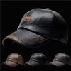 Sports PU Leather Men's Baseball Caps Anti-UV Fishing Adjustable Breathable Outdoor Sun Protection Windproof