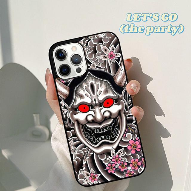 Японская маска демона Они Хання крутой чехол для телефона для iPhone 17 Air 16 16e 15 12 11 13 14 Pro Max Apple Plus Coque