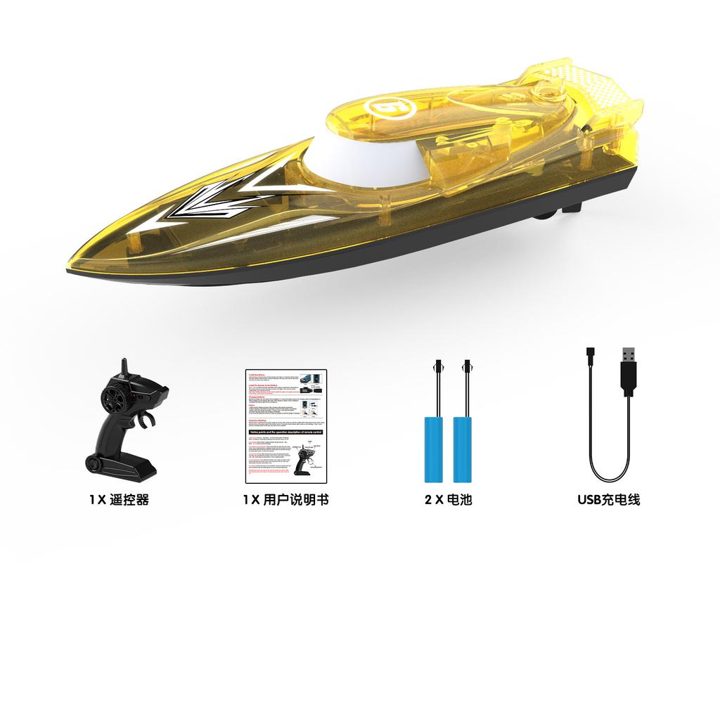 Лодка с дистанционным управлением, беспроводная, красочная, световая, трюковая, оптовая продажа, высокоскоростная игрушка, лодка с дистанционным управлением, скоростная лодка, зарядка, электрическая лодка, водонепроницаемая