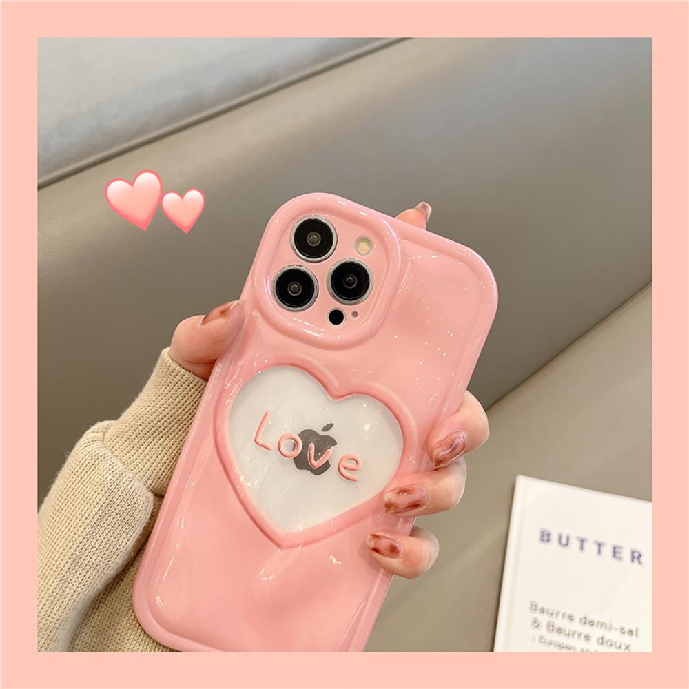 Милый розовый сердечко любви с 3d узором метеорита, модный противоударный чехол для телефона для Iphone 14 11 12 13 Pro Max, прекрасная мягкая задняя крышка
