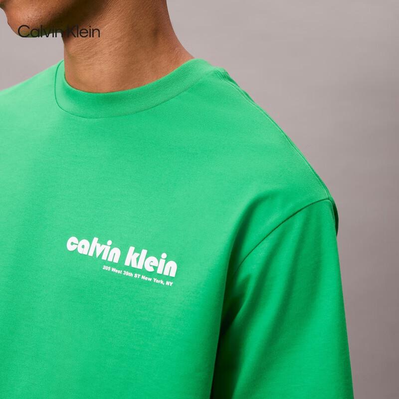 Calvin Klein Джинсы Мужская Хлопковая Футболка с Принтом Буквами