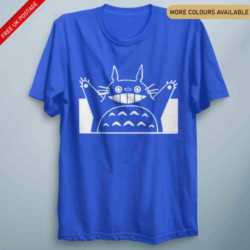 Studio Ghibli Inspired Smiling TShirt Totorro Anime Miyazaki Gamer Tee