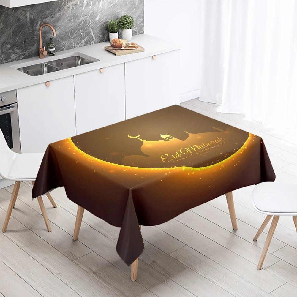 Ид украшение дома скатерть исламская мусульманская скатерть Рамадан украшение стола водонепроницаемая и необрастающая