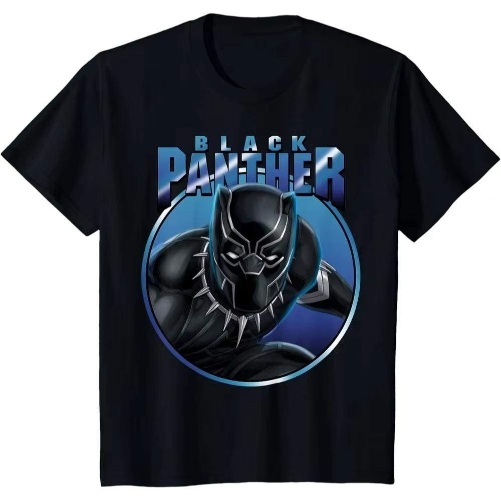 Black Panther Marvel TShirt Movie Poster Unisex Short Sleeve Breathable Cotton Regular Fit Crew Neck Trendy Top for All Genders