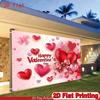 Sweet Pink 2D Backdrop, Romantic Hearts & Bows Photo Background