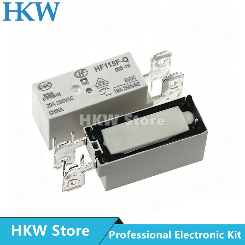 5pcs Power Relay HF115F-Q HF115F-Q-005-1H HF115F-Q-012-1H HF115F-Q-024-1H HF115F-Q-048-1H 012 024 1H 20A 5V 12V 24V 48V Relays Relays 5