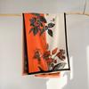 Literary Retro Flower Fashion Thickened Imitation Cashmere Scarf Women's Air Conditioner Shawl Autumn and Winter Warm Scarf