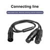 50cm XLR Splitter Cable 3Pin XLR Splitter Male To 2 Female Cable 1 Male To 2 Female XLR Y Splitter XLR Y Splitter Cable