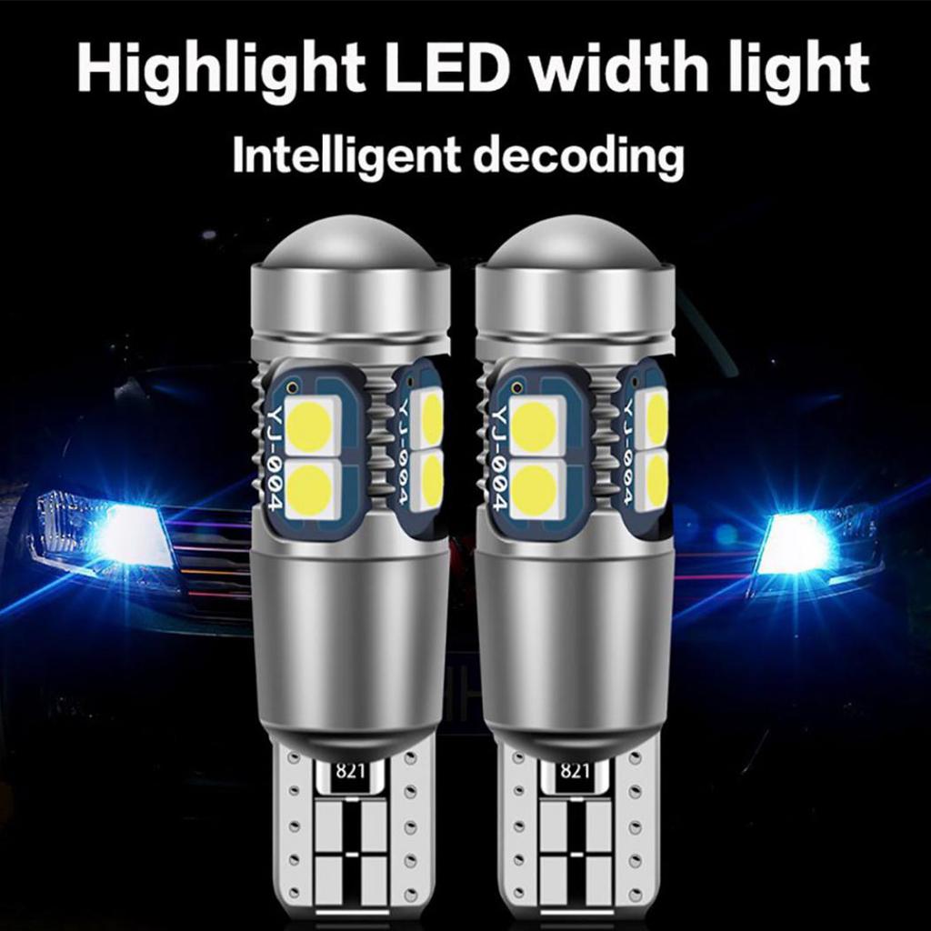 2/1 шт. W5W T10 светодиодный Canbus без ошибок 3030 10SMD Auto 5W5 светодиодный светильник с клиновидным боковым указателем поворота супер яркий белый