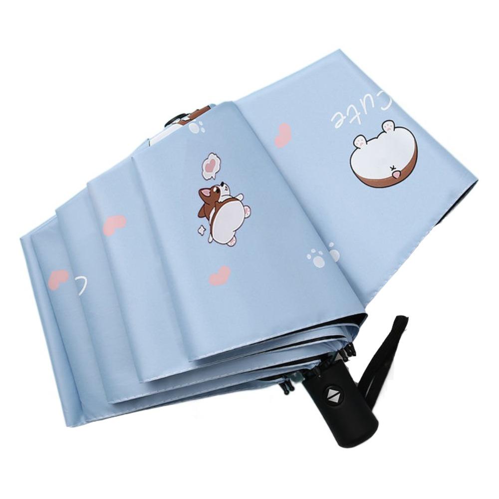 8 Fold Automatic Umbrella Thickened UV Protection Sun Umbrella Dual Use Protection Rain Proof Pocket Parasol Outdoor Use