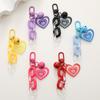 Брелок-подвеска в виде сердца из смолы с колокольчиком, креативный женский, цветной, пластиковый, брелок для ключей, чехол для наушников, сумка, аксессуары