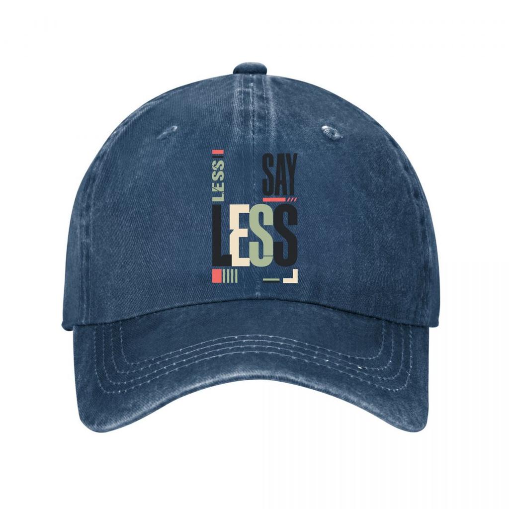 Minimal Bold Quiet Phrase Typography New Vintage Washed Cotton Baseball Cap Sun Hats