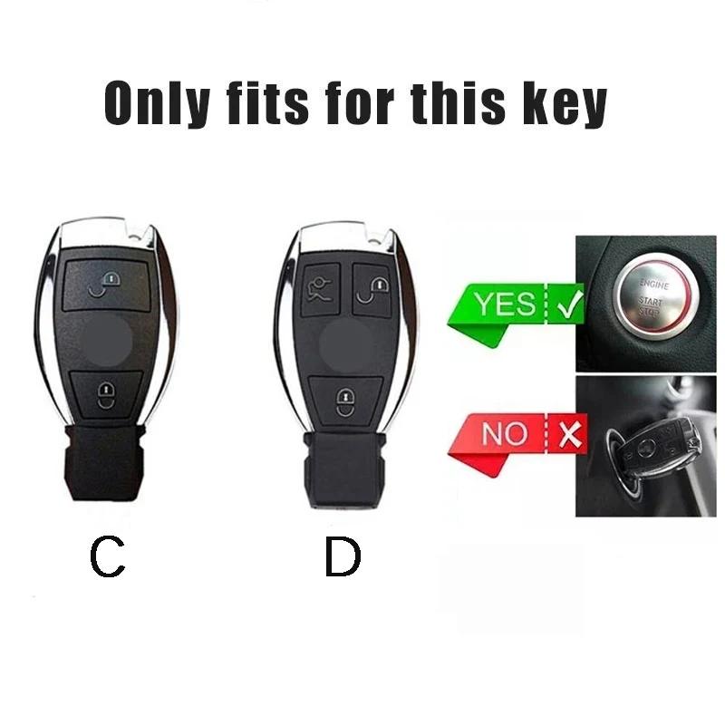 YHB3 Zinc Alloy Car Remote Key Case Full Cover For Mercedes Benz A B C E R Class GLS GLA GLK GLC CLS CLA AMG W204 W205 W212 W463 W176