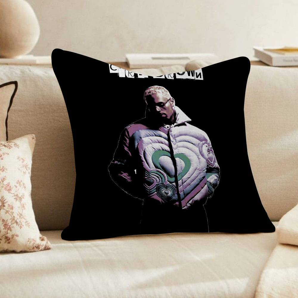 Chris Brown Rapper Breezy Vintage Pillow Anime Pillow Sofa Bed Head Pillow Cover Cushion Cover Fashion
