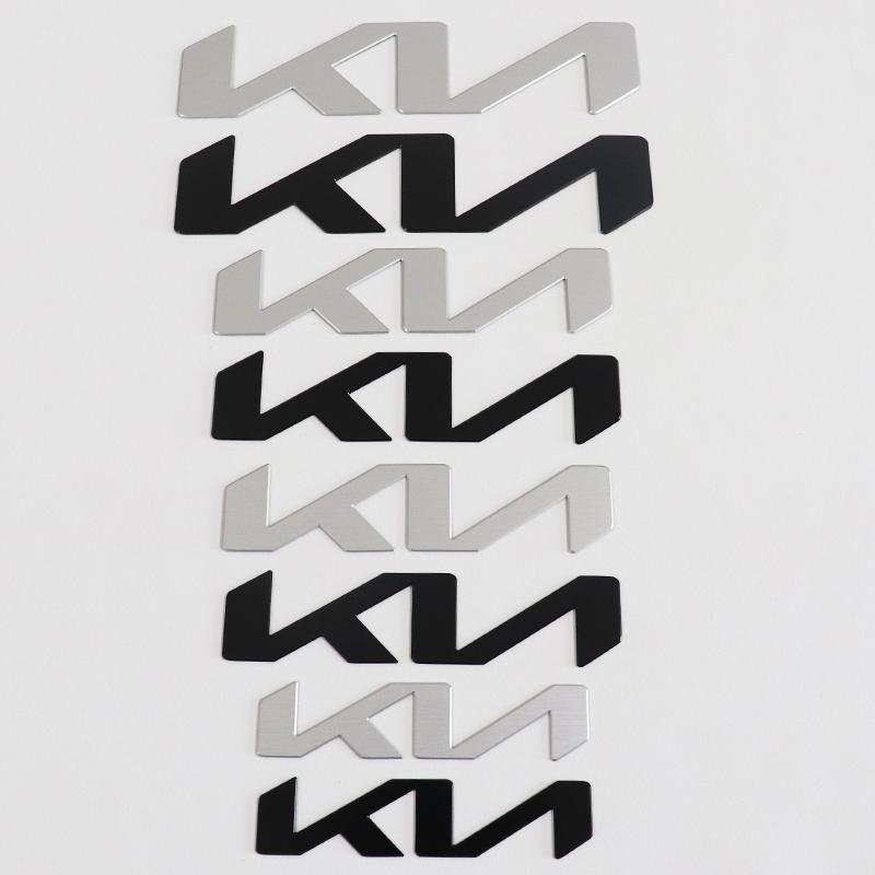 AAND1 1pcs 3D newest aluminum Car Front logo Front hood Rear Bumper tail door trunk sticker car Emblem styling Accessories For kia