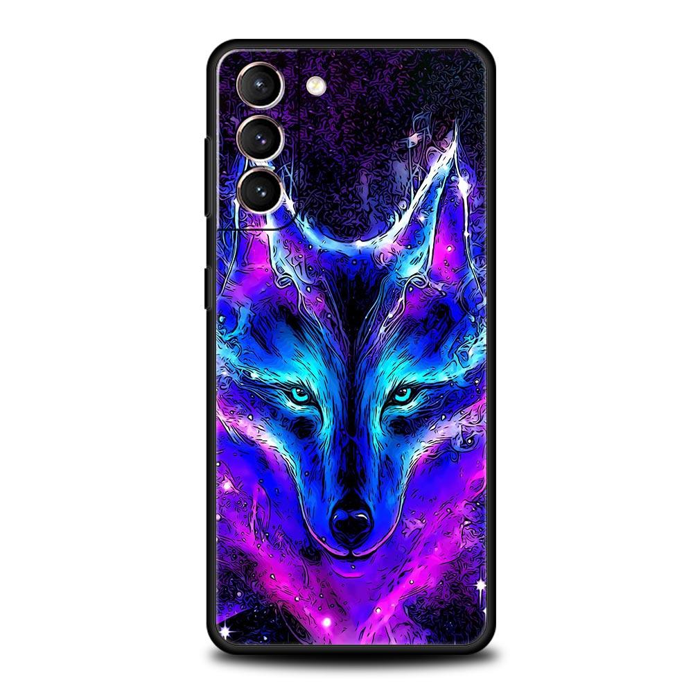 Чехол Волк Животное Для Samsung Galaxy S22 Ultra S21 S20 FE 5G S10 S9 S24 Plus S10E S23 Чехол для Телефона Черный Силикон Мягкий