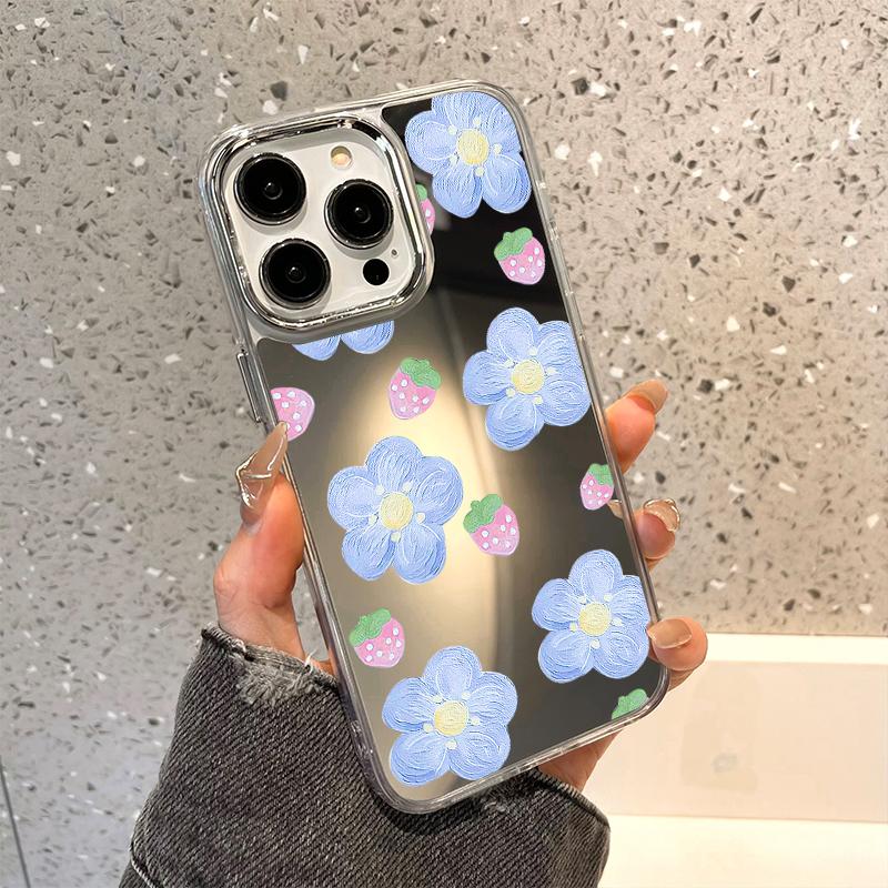 Many Styles Makeup Mirror Phone Case For IPhone 17 17E 16E 16 Pro Max 13 11 15 14 12 Air Cute Cat Painted Funda Coque Cover