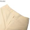 Casual Waist Women Zanzea Elastic Loose Straight Long Pants