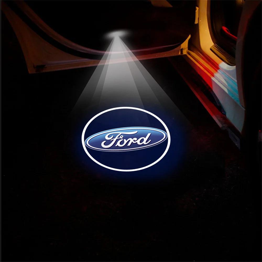Car Sticker LED Car Door Welcome Light Laser Projector Logo Light For Ford Mondeo Focus Mk2 Mk3 Mk7 Fiesta Escape Kuga Ecosport