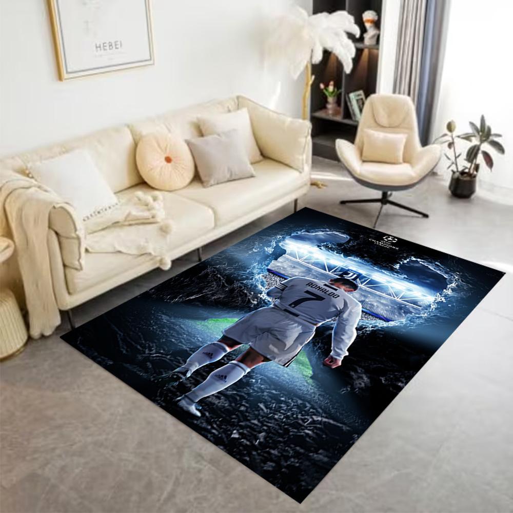 Ronaldo's Champions League Journey Floor Rug Office Rug Perfect for Decorate room Bedrooms Entryway Balcony Anti-slip Rug Decorate Offices