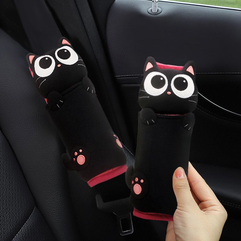 Kine Cat Little Cat New Arrival Stereo Car Safety Belt Shoulder Pad Cover Universal Cartoon Refrigerator Door Handle Ornament Female