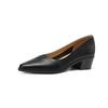 Thick Heel Low Heel Mary Jane Shoes Women's Pointed Head Shallow Mouth Commuting Versatile 2025 Spring and Autumn Versatile Soft Leather Small Leather