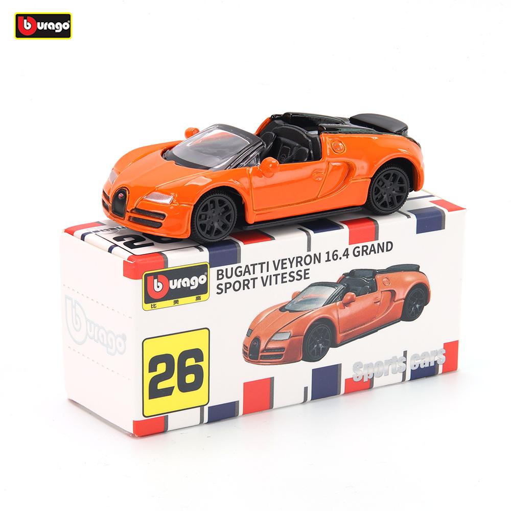 AABHT1 Bburago 1965 PONTIAC GTO Bugatti Lamborghini Cadillac Benz BMW Scale Car Model Replica Collection Kids Xmas Gift Toys for Boys
