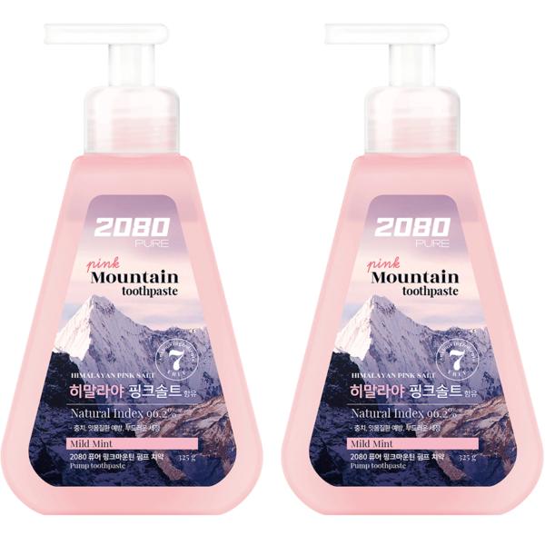 Зубная паста 2080 Pure Pink Mountain Pump 325г, корейская зубная паста 2 шт.