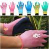 Multi-purpose Protective Mittens Cartoon Animal Latex Coated Gloves Kids Work Gloves Gardening