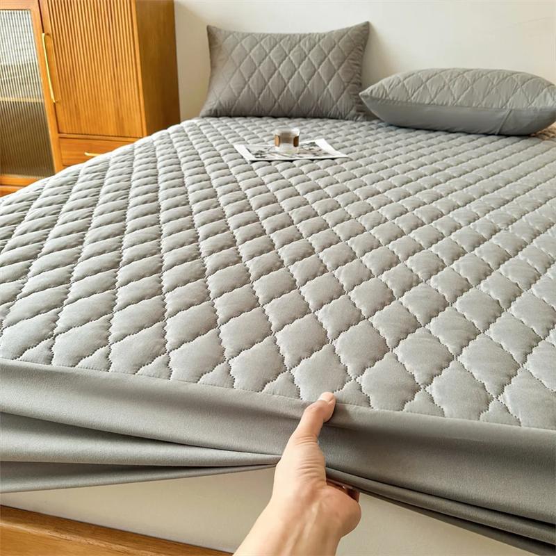 Ticken Cotton Waterproof Bed Sheet Waterproof Fitted Sheet Quilted Mattress Cover Mattress Protector Bedding Mattress Cover