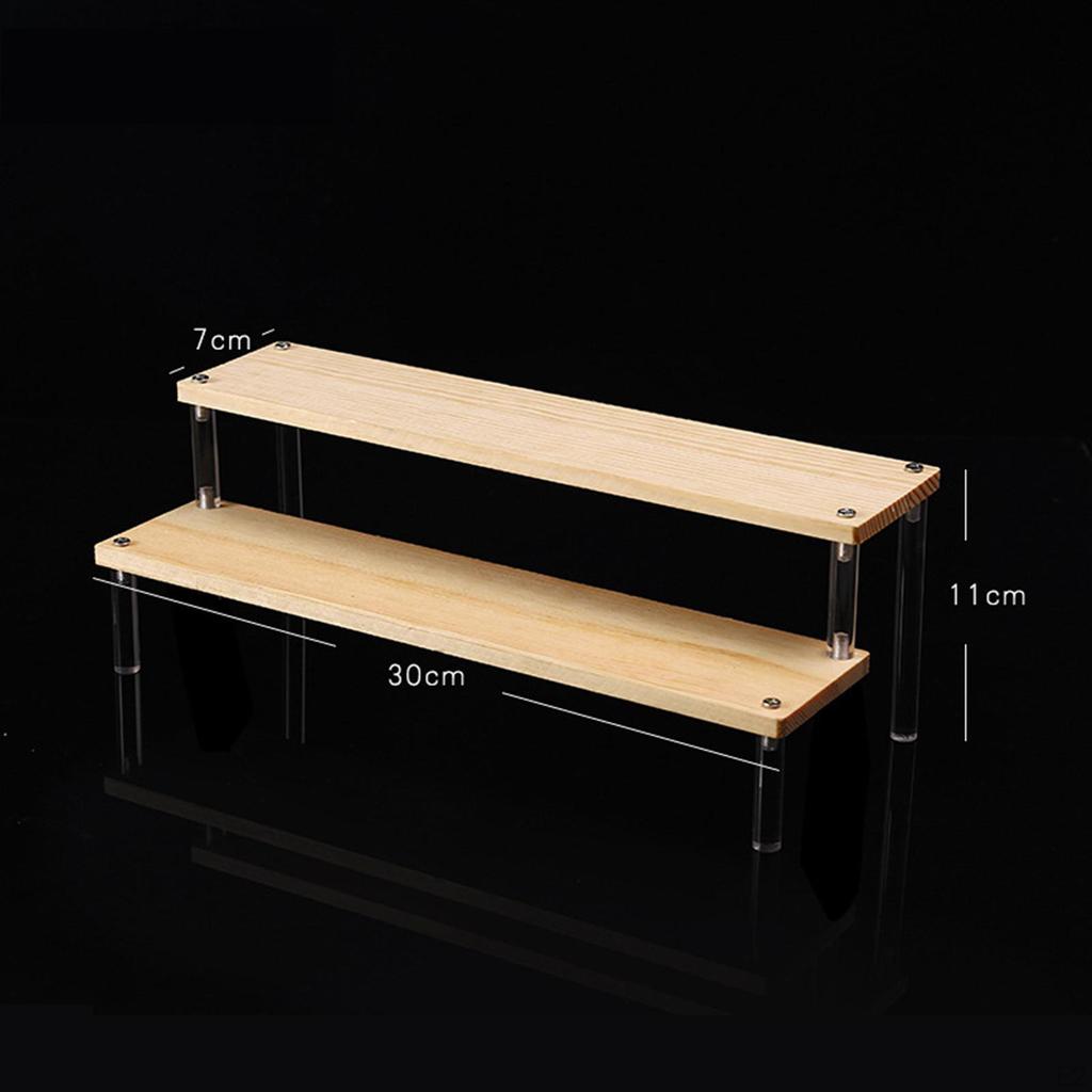 Прозрачный акриловый подставка-органайзер полка держатель для кексов витрина фурнитура дерево