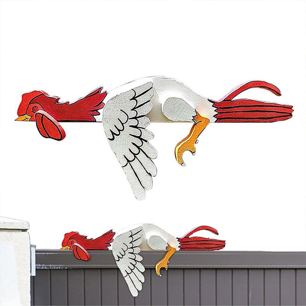 Resting Rail Fence Durable Decorative Fence Decorative Fences Gardens Rooster Long-Lasting Garden Rooster Addition Yard