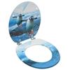 VidaXL Toilet Seat with Lid MDF Penguin Design