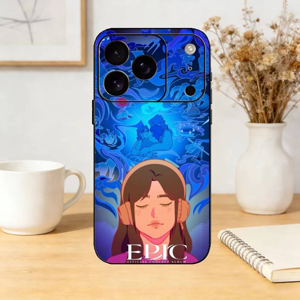 Чехол для телефона E-Epic The Musical Odyssey для iPhone 17,16,15,14,13,12,11 Plus,Pro,Max,Mini Силиконовый черный Мягкий чехол