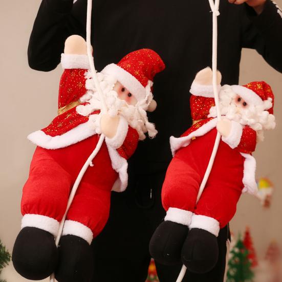 Дед Мороз, лазающий по веревке, Рождественское украшение, Плюшевая кукла, Лазающий по рождественской елке старик, Подвеска для подвешивания, Декор для камина