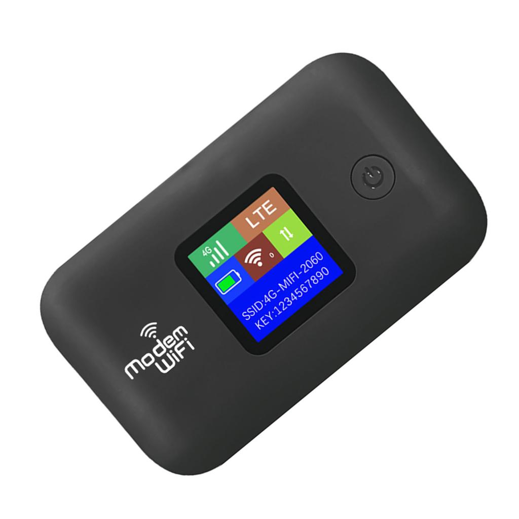 4G WiFi Mobile Hotspot Support 10 Connected Users 300Mbps Portable Wireless Router with SIM Card Slot Color Screen