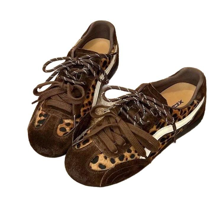 Версия из коровьей кожи 2025 осень новая красная кожа немецкие тренировочные туфли гоночные туфли женская спортивная и повседневная обувь обувь Форреста Гампа