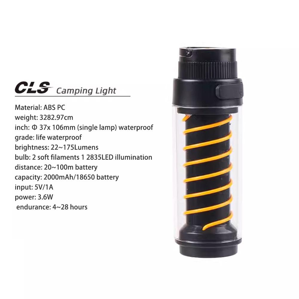 All-in-One Camping Lantern Rechargeable with Tripod Portable Waterproof Tent Lantern Flashlight for Hiking, Emergency, Camping