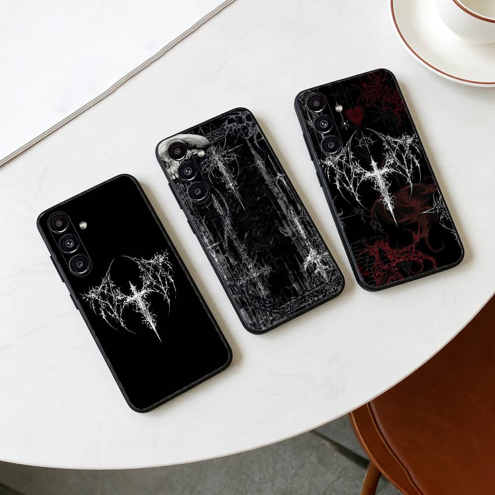 Черный Чехол-Накладка с Готическим Крестом C-Cool для Samsung Galaxy A91,80,73,72 ,71,53,52,32 ,31,22,21s,20, Мягкий Черный Чехол